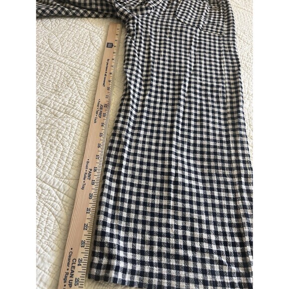Mat De Misaine Gingham Cotton Wide Leg Check Pull On Pants Size EU38 - Picture 10 of 12